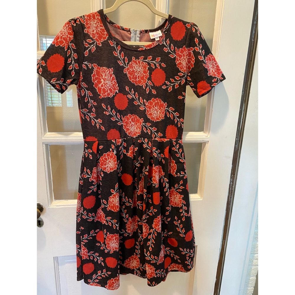 Fall Floral Lularoe Amelia Dress Size Medium